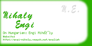 mihaly engi business card